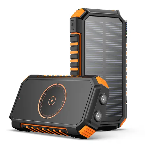 SOARAISE 50000mAh Solar Power Bank Charger - 22.5W PD QC 4.0 Fast Charging, Qi Wireless Charging, 6 Outputs, 2 Built-in Cables, Flashlight, Compass, Chargeable Emergency Battery for Hiking, Camping, Mobile/Smartphone Devices