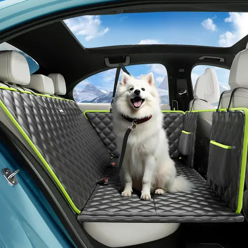 Pecute Dog Car Seat Cover - Dog hammock for car, Foldable in the car, Waterproof dog seat cover back seat with Mesh Window, Storage Pocket, 600D Non-Slip Fabric, Easy Install & Washable, Fits Cars/Trucks, Truck Accessories, dealsforyoudays, petlovers