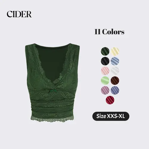 Cider Lace Crop Tank Top