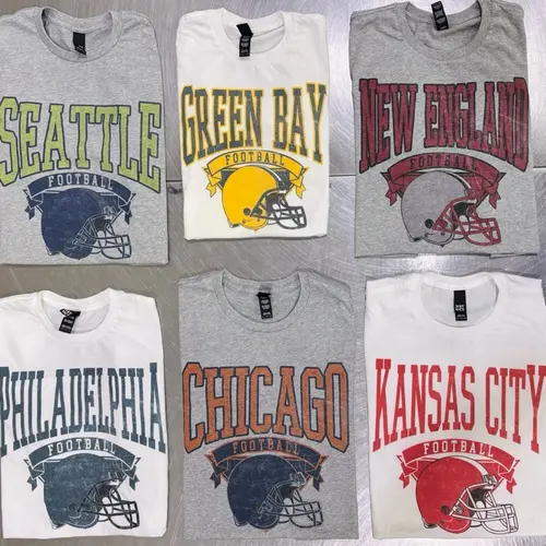 Vintage Football T-shirt Hometown Teams Tee Football Retro Tshirt Football Thowback Tee Buffalo Football Tshirt Kansas City football tee Dallas Football Throwback T-shirt San Francisco Tee Pittsburg Vintage Tshirt
