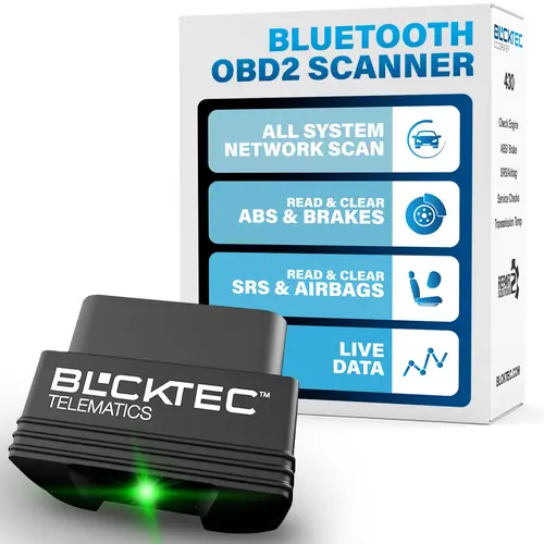 BLCKTEC 430 Bluetooth OBD2 Scanner, No Subscription Fee, OBDII Car Code Reader Diagnostic Tool, Diagnose Check Engine, ABS, SRS, TPMS & More, Live Data, Full System Scan, Supports USA/Canada Vehicles 1996+