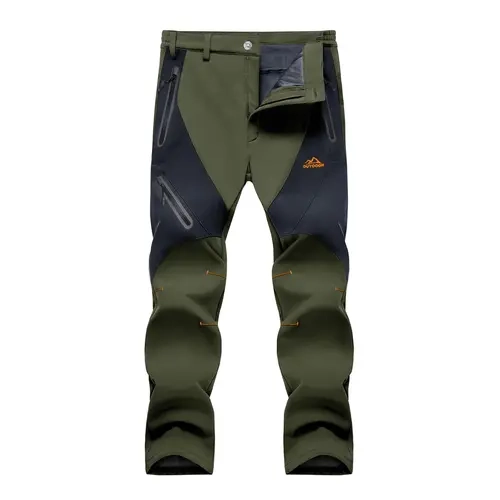 MAGCOMSEN Men's Snow Ski Pants Fleece Lined Water Resistant Winter Pants with 4 Zip Pockets for Snowboard Hiking Outdoor
