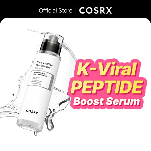 COSRX The 6 Peptide Skin Booster Serum, 150ml - Lightweight, Hypoallergenic Daily Treatment with Hyaluronic Acid & Niacinamide for Smooth Skin, Elasticity & Hyperpigmentation