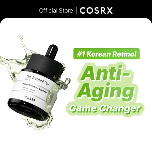 [COSRX Official] The Retinol 0.5 Oil (20ml) Advanced Firming Anti-Wrinkle Serum, Single Item for All Skin Types with Unique High-Concentration Pure Delivery to Prevent Side Effects