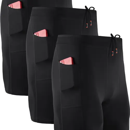 NELEUS Men's 3 Pack Running Compression Shorts With Pockets SummerVibes summerwins