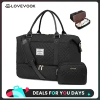 LOVEVOOK Weekender Bag Travel Duffel Bag with Shoe Compartment and Toiletry Bag for Women, Hospital Bag for Mom, Carry on Overnight Bag, Travel Essentials. DealsForYouDays