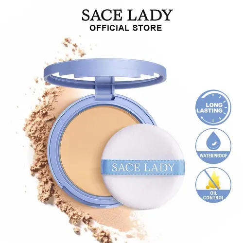 SACE LADY Oil Control Face Powder,Waterproof Setting Powder,Talc-Free Matte Face Makeup With Puff 0.35Oz Deals For You Days