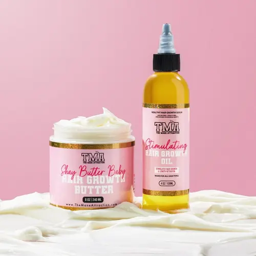 Hair Growth Bundle- Stimulating Oil, Shea Butter Haircare, Biotin Supplement, Hydrating Conditioner, Coconut Oil & Glycerin Moisturizer