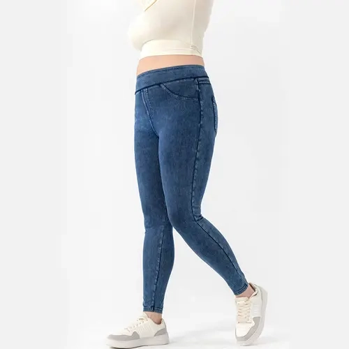 Women's Yoga Legging Seamless Workout High Waist Butt Liftings Athletic Leggings Oversize Jean springtok