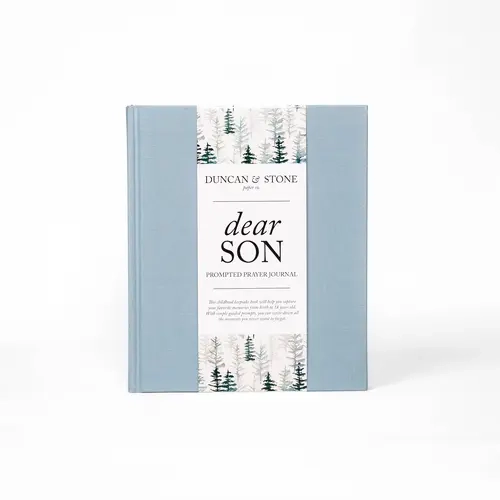 DUNCAN & STONE PAPER CO Dear Son Childhood Prayer Journal, Office Stationery Notebook with Photos, Verse, Vision, Word, Bible Verse Sections