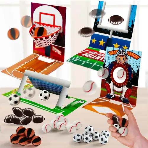 28Pcs Sports Game Erasers with Kids Valentines Cards for Classroom Exchange 2025 Valentine Exchange Cards