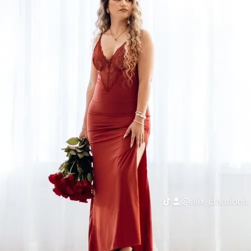Popilush Shapewear Lace Slip Split Maxi Dress/Jumpsuit - Women's Spaghetti Strap, Tummy Control, Elegant Gown, Synthetic Lace Casual Dress for Wedding Guests, Classy Date Nights, Summer Comfort, Elegant Dress, Gowns