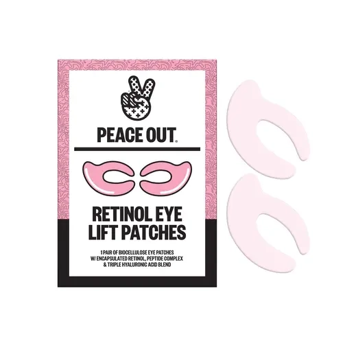 Peace Out Retinol Eye Lift Patches - 360° Targeted Treatment to Counter Droopy Eyelids, Firming & Revitalizing Full Eye Area with Hyaluronic Acid