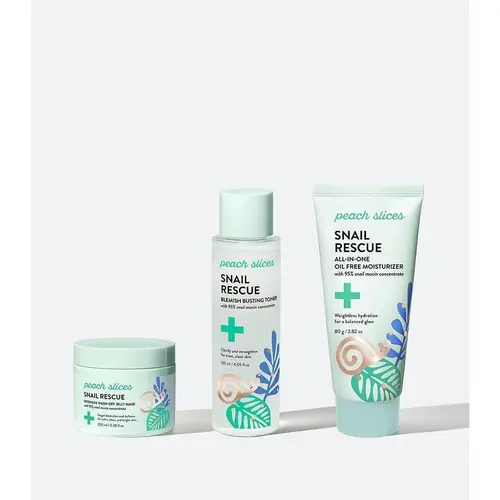 Peach Slices Snail Rescue Trio All-In-One Moisturizer with Hydrating Formula for Blemishes and Lightweight Moisturizing Properties