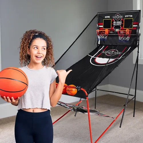 Lancaster Indoor Arcade Basketball Dual Hoop Shooting Game Set