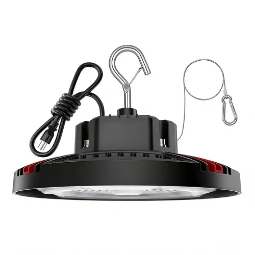 Super Bright LED UFO High Bay Light - 160W, 24000LM, 5000K Daylight, 700W MH/HPS Equivalent, 50000 Hours, IP65 Waterproof, 4.99 lbs Aluminum Outdoor Fixture with US Plug & 6 ft Cord for Warehouse, Shop, Led Outdoor Light