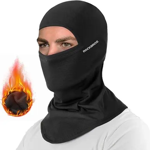 ROCKBROS Adult Cold Weather Windproof Thermal Fleece Balaclava - Full Face Cover Neck Gaiter, Outdoor Motorcycle Gear, Stretch Fit Soft Gentle Feel, Sports & Outdoor Protective Accessory for Adults, Neck Gaiter Mask