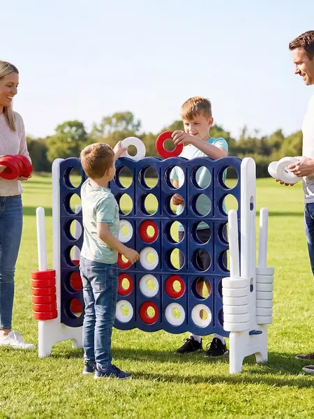 Costzon Jumbo 4-to-Score Giant Game Set, Giant 4 in A Row, Indoor Outdoor Board Game for Kids and Adults, Ideal for Holiday Party & Family Game Fun,Christmas Festival Gift ,  4th of july decor, dad gift