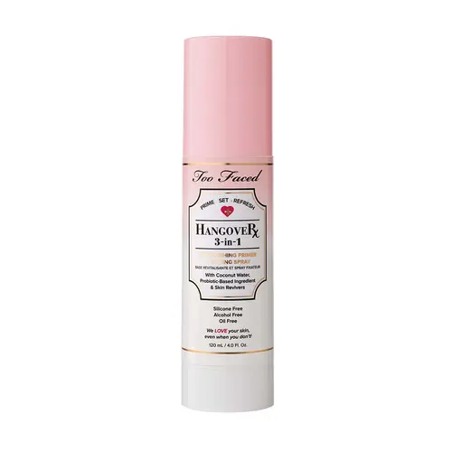 Too Faced Hangover 3-in-1 Replenishing Primer & Setting Spray - Hydrating, Brightening, Smoothing