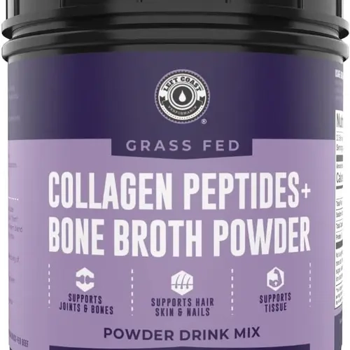 Collagen Peptides + Bone Broth Powder, Left Coast Performance, 16 oz