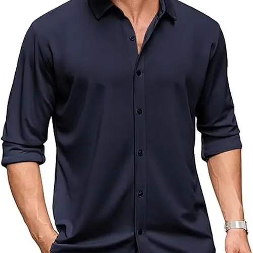 COOFANDY Men's Long Sleeve Wrinkle Free Shirt Button Down Casual Dress Shirts Menswear Soft Top Classic