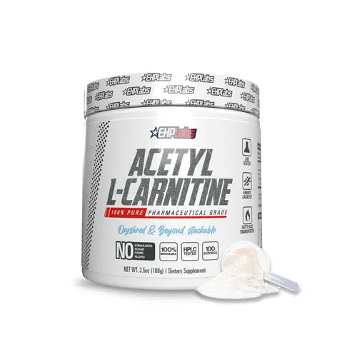EHPlabs Acetyl L-Carnitine Powder | 100g Unflavored Amino Acid | Natural Energy & Mental Clarity Support | Stacks with OxyShred | Daily Focus Fuel