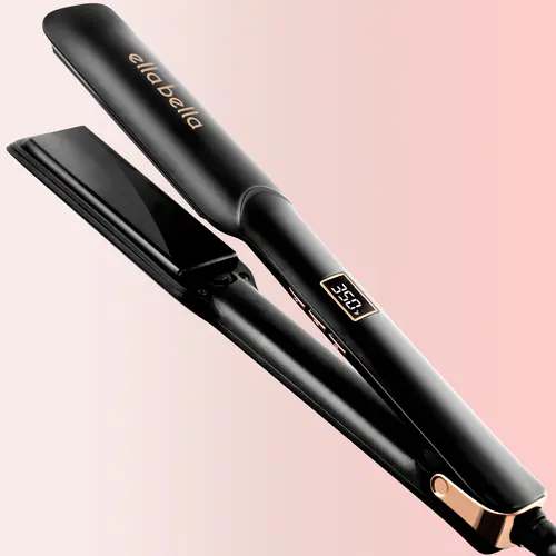 ELLA BELLA® Ceramic Flat Iron Hair Straightener • Professional Straightening Iron • Digital Display to Accurately Control Temperature • As Featured in Good Housekeeping