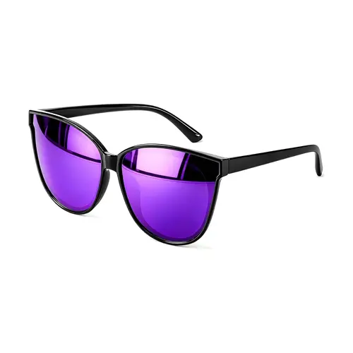 LVIOE Women's Cat Eye Plastic Frame Sunglasses - Black Polarized Oversized Vintage Street Style Trendy Shades for Adults Female, 99.99% UV Blocking, 14mm Bridge, 151mm Temples, 26g, Ideal for Driving Fishing