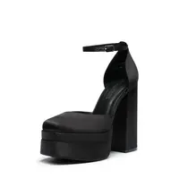 【Deals For You Days】DREAM PAIRS Women's Fashion Platform High Heels - Elegant Square Toe, Ankle Strap, Chunky Heeled Shoe for All-Season Wear