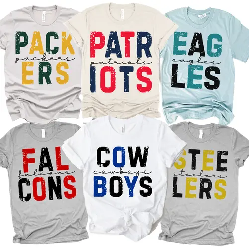 First Down Football T-Shirts Football Sports Tshirts Retro Football Tees Team Colors Sports Tees Fan Favorite Football Team T-Shirts