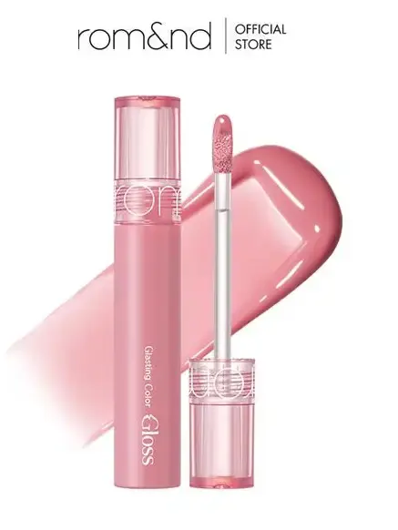 [Lip Pigmentation Cover] rom&nd Glasting Color Gloss – Glazed Glass,Soft Filter Nude, Lightweight Plumping Glowy Gloss 4g