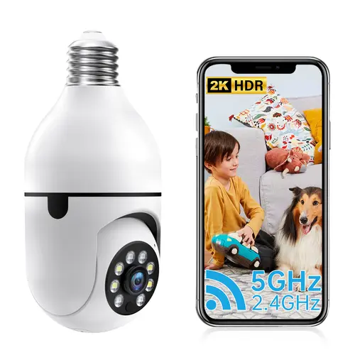 NoahTec Wireless Bulb Security Camera, 1080P HD WiFi Surveillance Camera, Motion Detection, 2-Way Audio, Nightvision, MicroSD Support, Easy-Install Digital Home Security Gadget