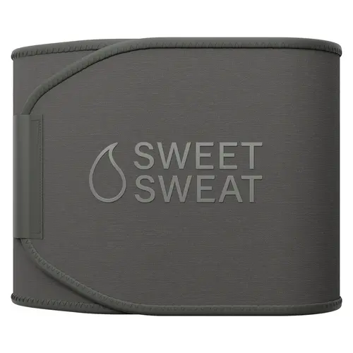 Sweet Sweat Ab Trainer for Women and Men - Sweat Band Waist Trainer Belt for High Intensity Training and Gym Workouts, 5 Adjustable Sizes