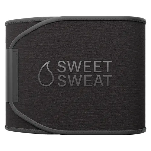 Sweet Sweat Ab Trainer for Women and Men - Sweat Band Waist Trainer Belt for High Intensity Training and Gym Workouts, 5 Adjustable Sizes