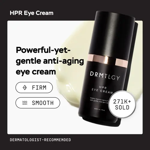 DRMTLGY HPR Eye Cream 0.5 fl oz with Hydroxypinacolone Retinoate Peptides Caffeine Wrinkle Patches