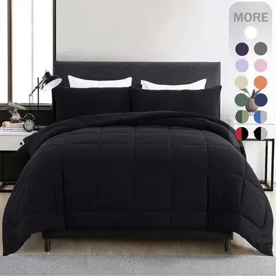 【Deals for You Days】DOWNCOOL 3 PCS Comforter Set(only 2pcs for Twin size) -All Season Soft Bed Set-Down Alternative Comforter with pillowcase, Summer Turn Up,  High Quality Quilting Design Box Stitching Technology#Summerwins#DealsForYouDays