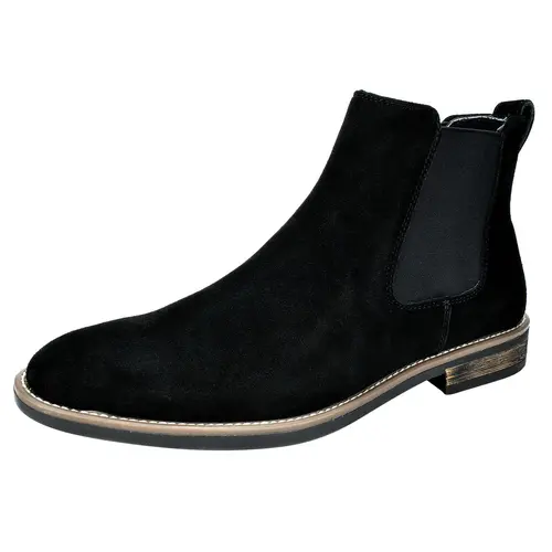 BRUNO MARC Men's Classic Chelsea Boots - Premium Suede Upper, Soft Round Toe, Elastic Band, EVA, Flexible TPR Sole, Breathable Surface, Ankle Height, All-Season Footwear, Walk-Flexible Walking Shoes, Pairs with Flannel/Blazer