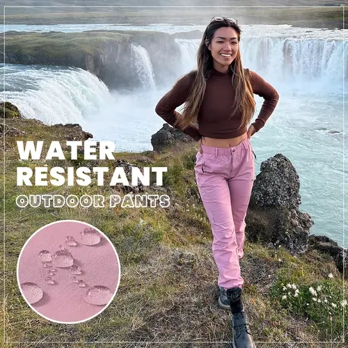 YSENTO Women's Lightweight Water Resistant Hiking Pants With Pockets Outdoor Quick Dry Trousers