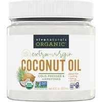 Viva Naturals Organic Extra-Virgin Coconut Oil - Unrefined and Cold-Pressed, Natural Hair Oil, Skin Oil and Cooking Oil with Fresh Flavor, Non-GMO Coconut Oil (Aceite de Coco), USDA Organic