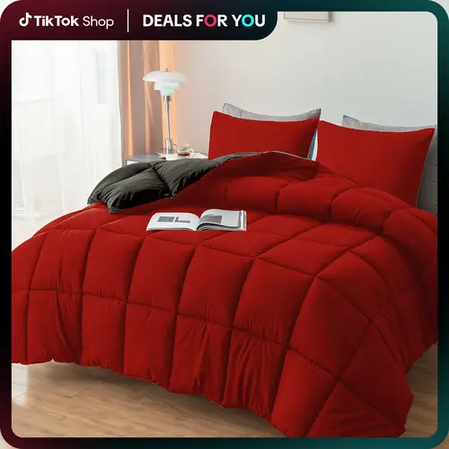 Cosybay Twin 2-Piece Comforter Set - All Seasons Soft Microfiber Comfy Bed Sets with Pillowcase, Lightweight Down Alternative, Box Stitched, Corner Tabs, Hotel Style Decorative Bedding, Queen Size Option, Home Dorm Gift Idea