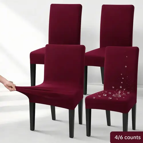 4–12pcs Small Size Elastic Chair Covers, Stretch Slipcovers for Dining Chairs, All-Season Spandex Seat Protectors, Splash-Proof for Kitchen, Dining Room and Living Room, Fitted Chair Slipcovers #GLOBAL PICKS