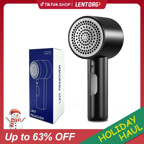 LENTORGI Household Fabric Shaver - 2600mAh Rechargeable Battery Cordless, Type-C Rechargeable, 3-Speed Fuzz Lift, Bionic Mesh, Compact Portable Fabric Shaver, Washable Lint Bin, Reusable Lint Remover for Clothing, Travel