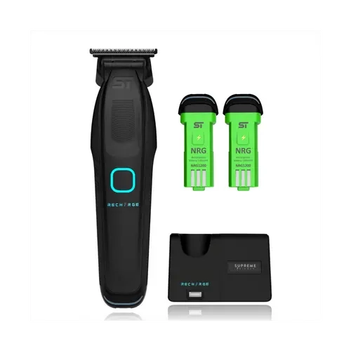 Supreme Trimmer RECHARGE Zero Gap Hair Trimmer – 8,000 RPM, Swappable Battery, 3-Way Charging