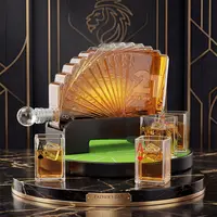 Kollea 37.2Oz Blackjack Whiskey Bottle,Casino Style Poker Stand & 4 Glasses,Luxury Gift Box,Crystal Clear Glass,Halloween&Christmas Gift idea,Man Cave Bar accessories,Decanter Set,Valentine&Birthday Gifts for Men,Dad,Boyfriend,Game Day Drinkware