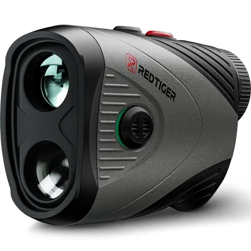 REDTIGER Golf Range Finder, 7X Magnification 1200 Yards with Slope,Magnetic | Flag Pole Lock with Vibration, IP54 Water Resistant,Rechargeable,Magnetic Suction，GolfVue Series 1 pro,gray