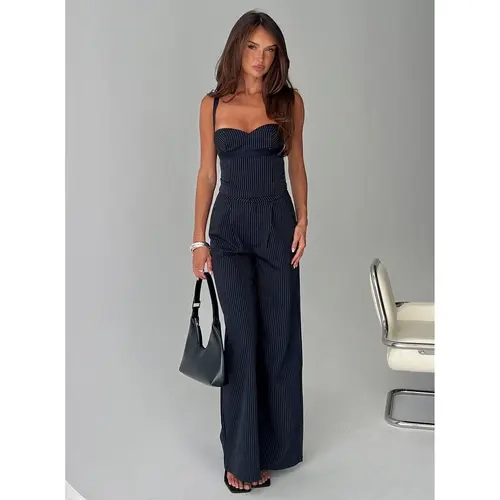 Briana Set Navy Pinstripe