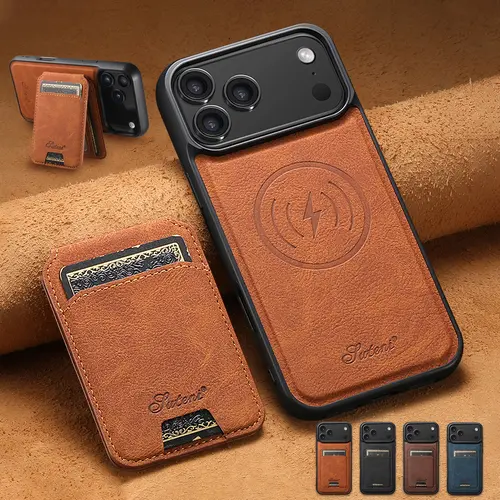 Magnetic Magsafe Phone Case for iPhone 18 Pro Max 17 Air 17/16/15/14/13/12 Pro Max 2in1 Detachable Leather Card Wallet & Phone Cover Waterproof Cow Hide Flip Stand with MagSafe Wireless Charging Compatible #SummerVibes