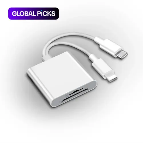 2 In 1 SD Card Reader, 1 Count Portable Type-C Card Reader, Dual Slots Memory Card Reader for Game, Plug & Play Reader, SD Card Reader USB C, Suitable for SD/TF/Micro SD #GLOBAL PICKS