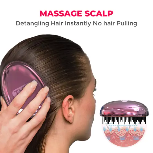 TYMO Award-Winning Plastic Detangler Brush - Anti Tangle, 3-Tiered Design, Soothing Scalp Massager for Female Selfcare, Smoothing & Hair Growth - Beauty & Personal Care Haircare Accessory