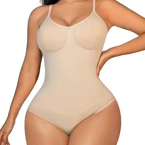 Bodysuit Shapewear for Women Tummy Control Thong Low Back Body Shaper Backless  Full Body Shapewear Compression Womenswear Adjustable Bra Fits Slim Smooth Straps